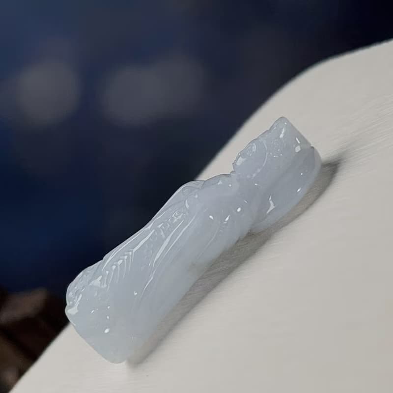 白翡翡翠媽祖 | 天然緬甸A貨翡翠 | 送禮