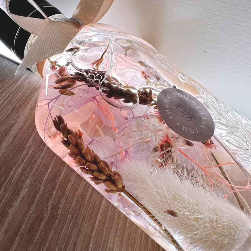 浮游花瓶-粉紅色+紫色。情人節禮物。生日禮物。畢業禮物。伴娘禮