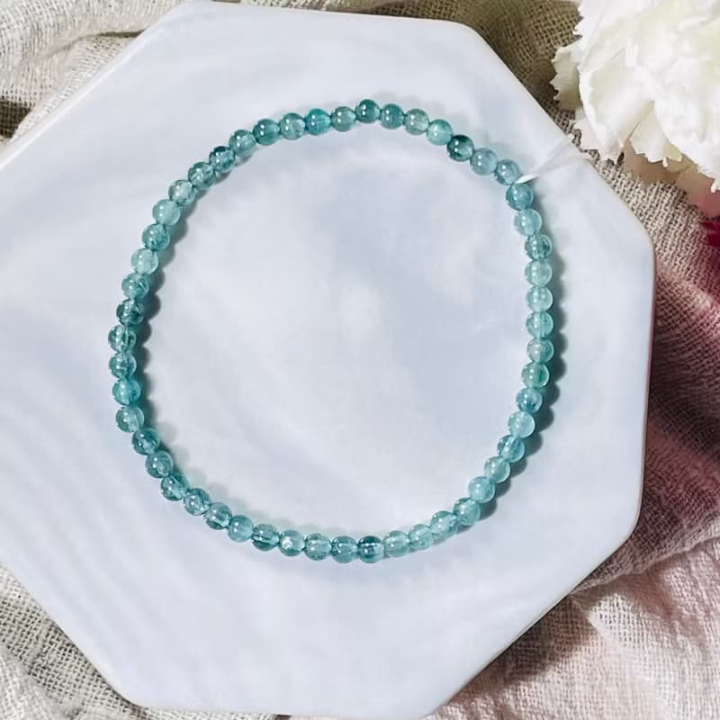 藍碧璽水晶手鍊 超稀有 收藏級 濃豔色 旺夫石 電氣石 招財旺事業