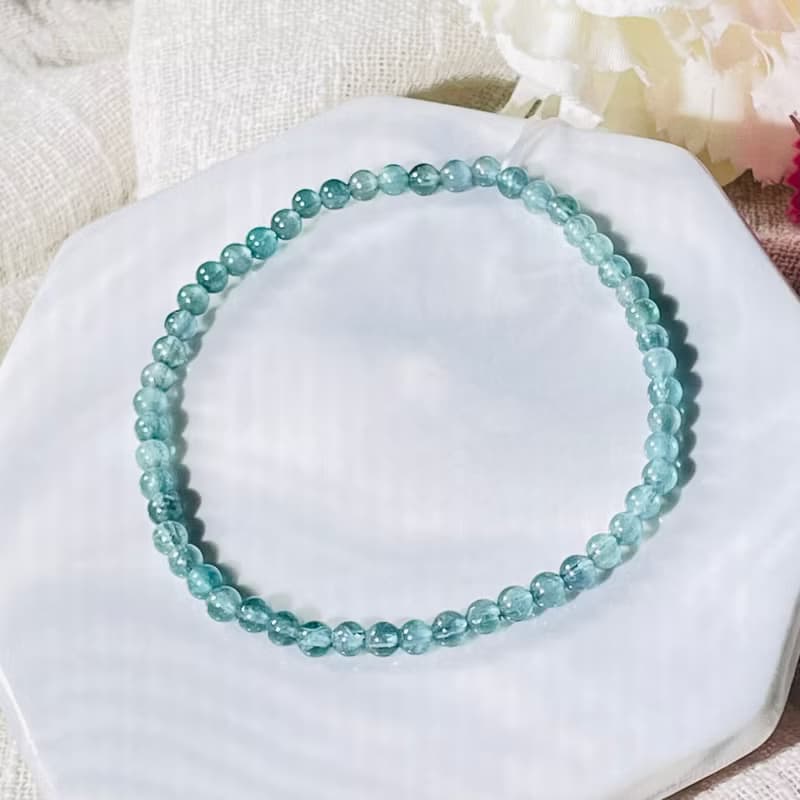 藍碧璽水晶手鍊 超稀有 收藏級 濃豔色 旺夫石 電氣石 招財旺事業