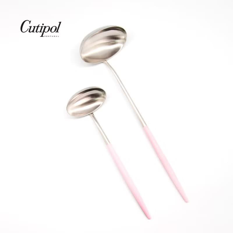 葡萄牙 Cutipol GOA系列粉紅柄 29.5cm大湯勺