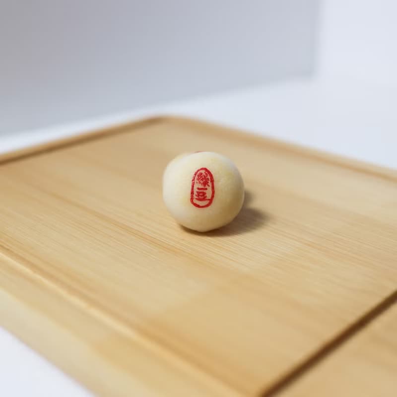 綠豆椪 咬一口 單顆 單耳 耳環 中秋節mooncake 黏土人 袖珍