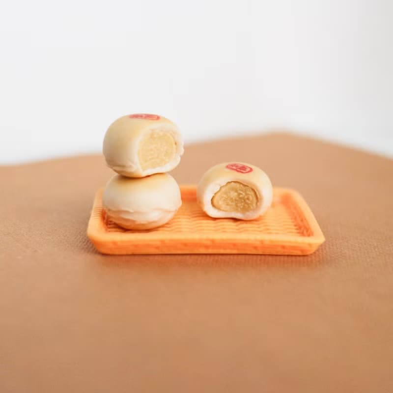綠豆椪 咬一口 單顆 單耳 耳環 中秋節mooncake 黏土人 袖珍