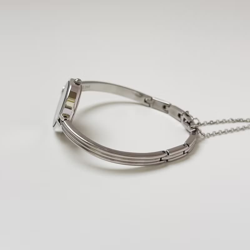 Seiko Silver Tone Bangle Style Bracelet Watch