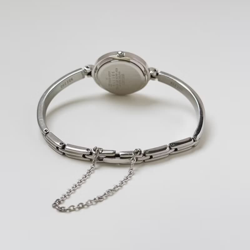 Seiko Silver Tone Bangle Style Bracelet Watch