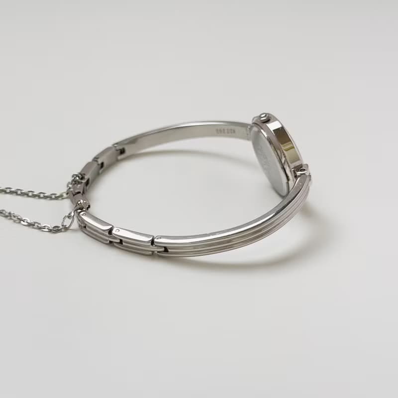 Seiko Silver Tone Bangle Style Bracelet Watch