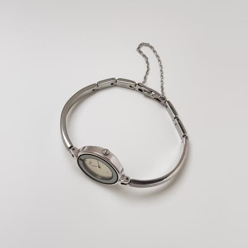 Seiko Silver Tone Bangle Style Bracelet Watch