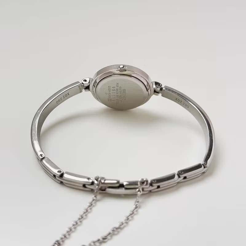 Seiko Silver Tone Bangle Style Bracelet Watch