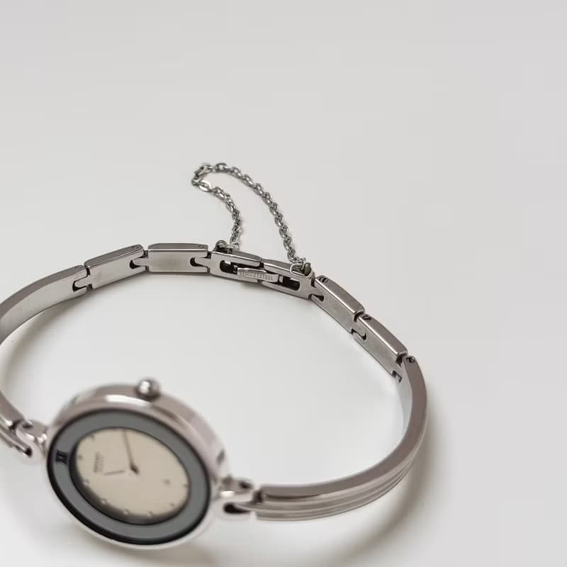Seiko Silver Tone Bangle Style Bracelet Watch