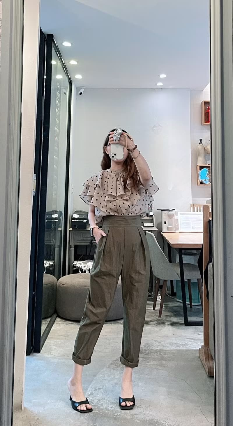 訂製商品-高腰單折九分褲