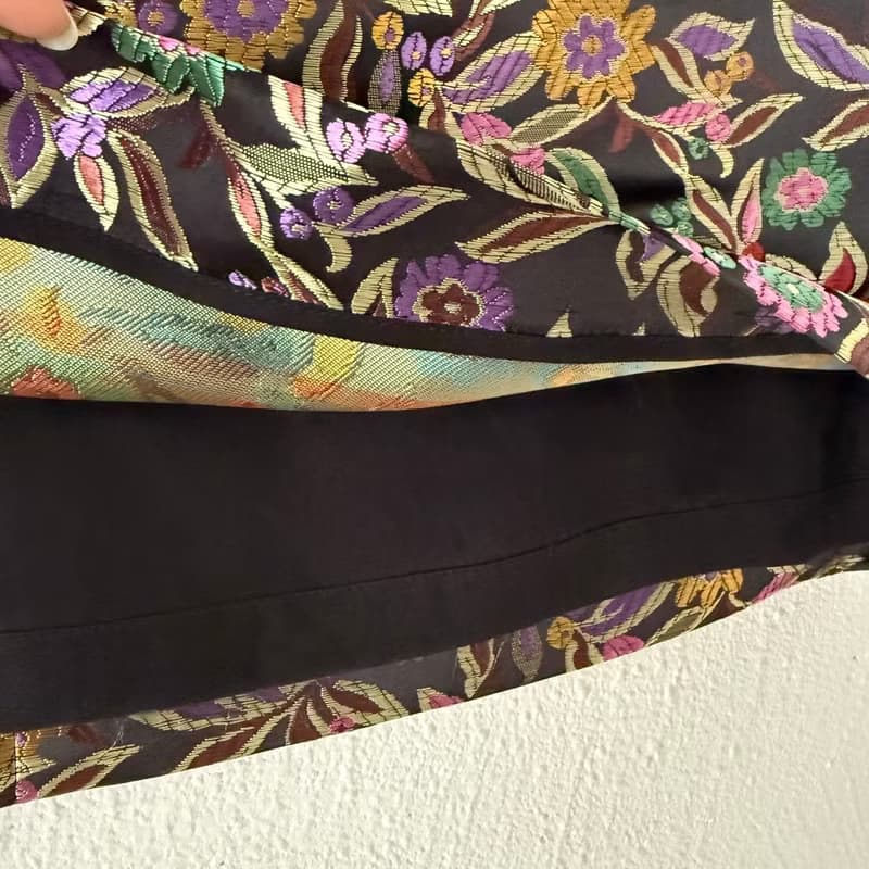 訂製系列-緞面刺繡小A字裙