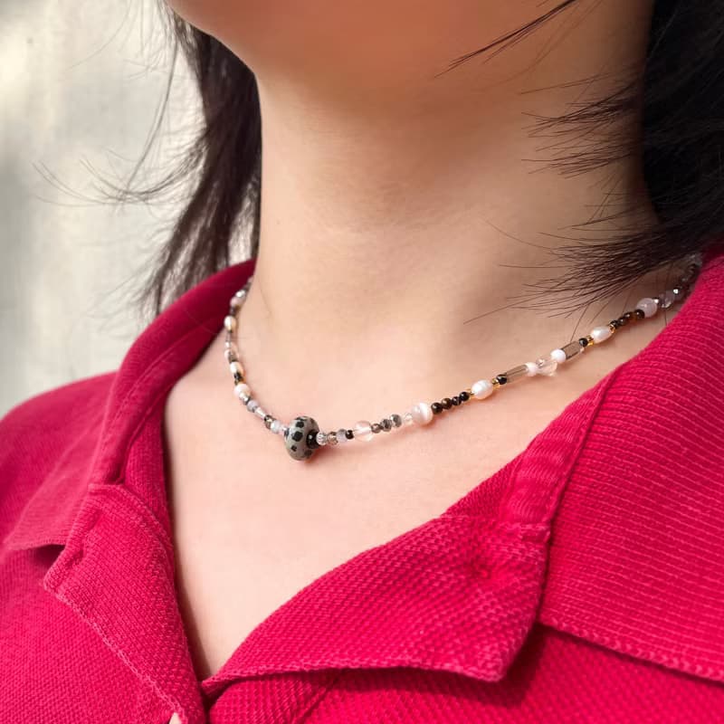 Fruit & Vegetable Collection - 027 Mushroom Gemstone Necklace