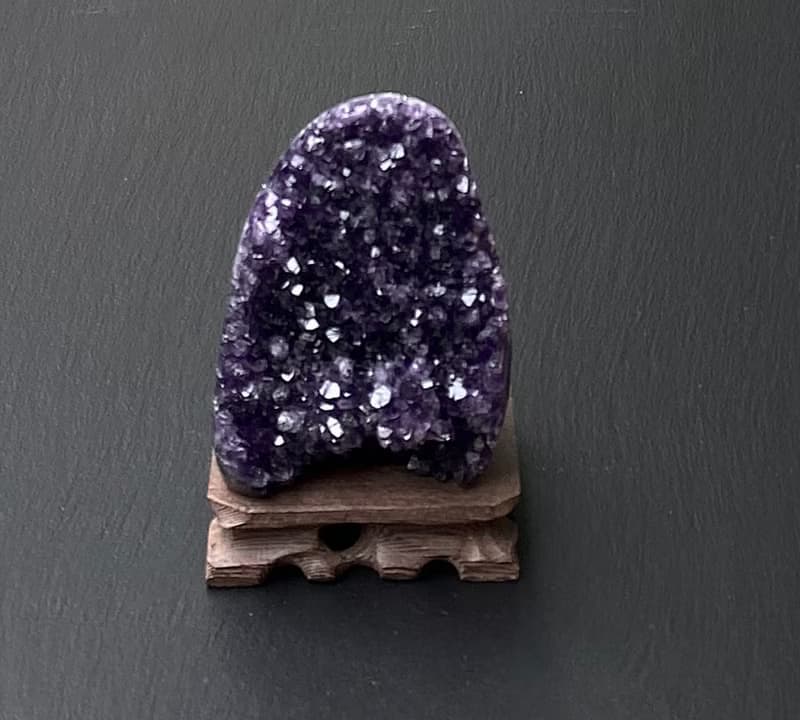 招財開運 -天然原礦頂級帝王紫晶腰帶紫晶花鎮 紫水晶 快速出貨