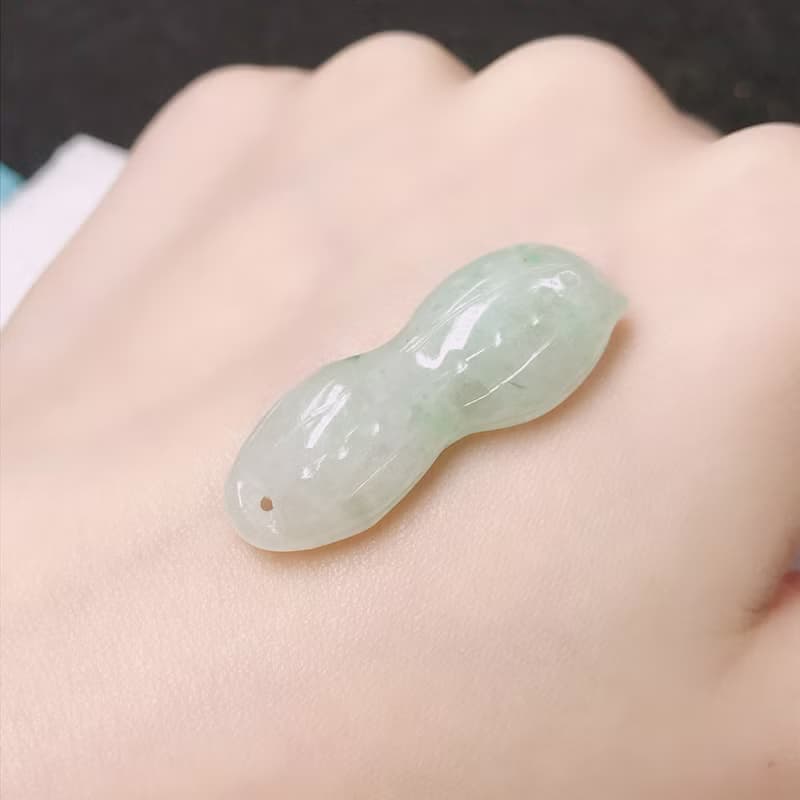 【好事花生】飄綠翡翠好事花生 | 天然緬甸A貨翡翠 | 送禮