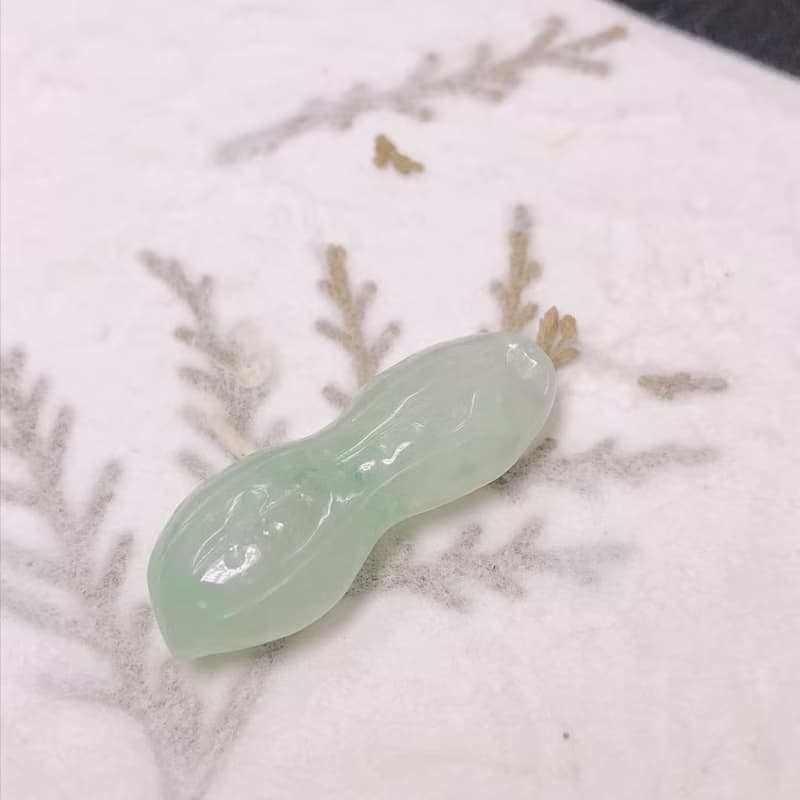 【好事花生】飄綠翡翠好事花生 | 天然緬甸A貨翡翠 | 送禮