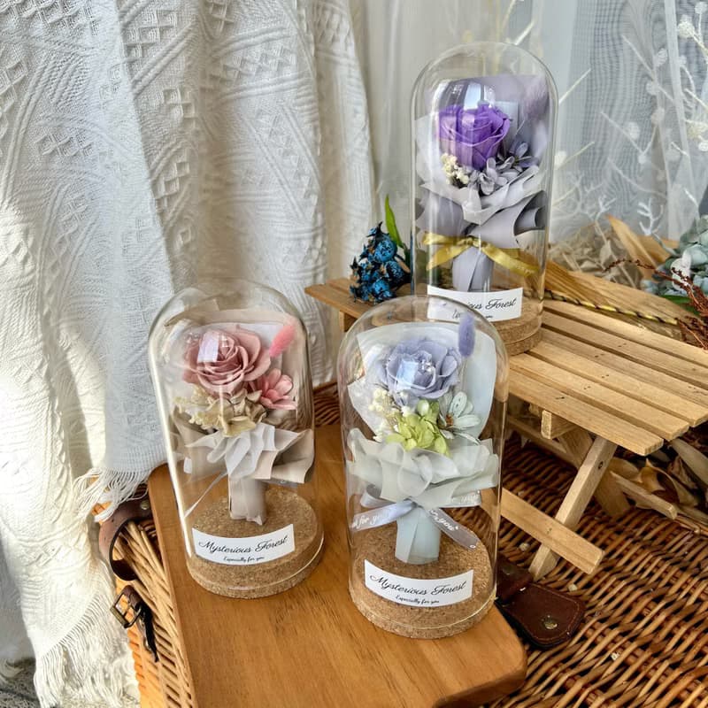 瓶中小花束 永生花 情人節禮物