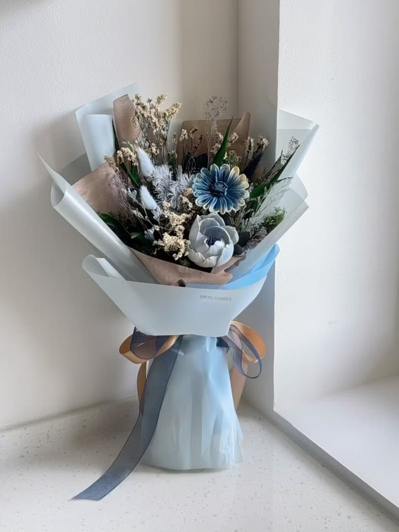 Sheng Garden盛世花苑【竹影藍語】永生花束