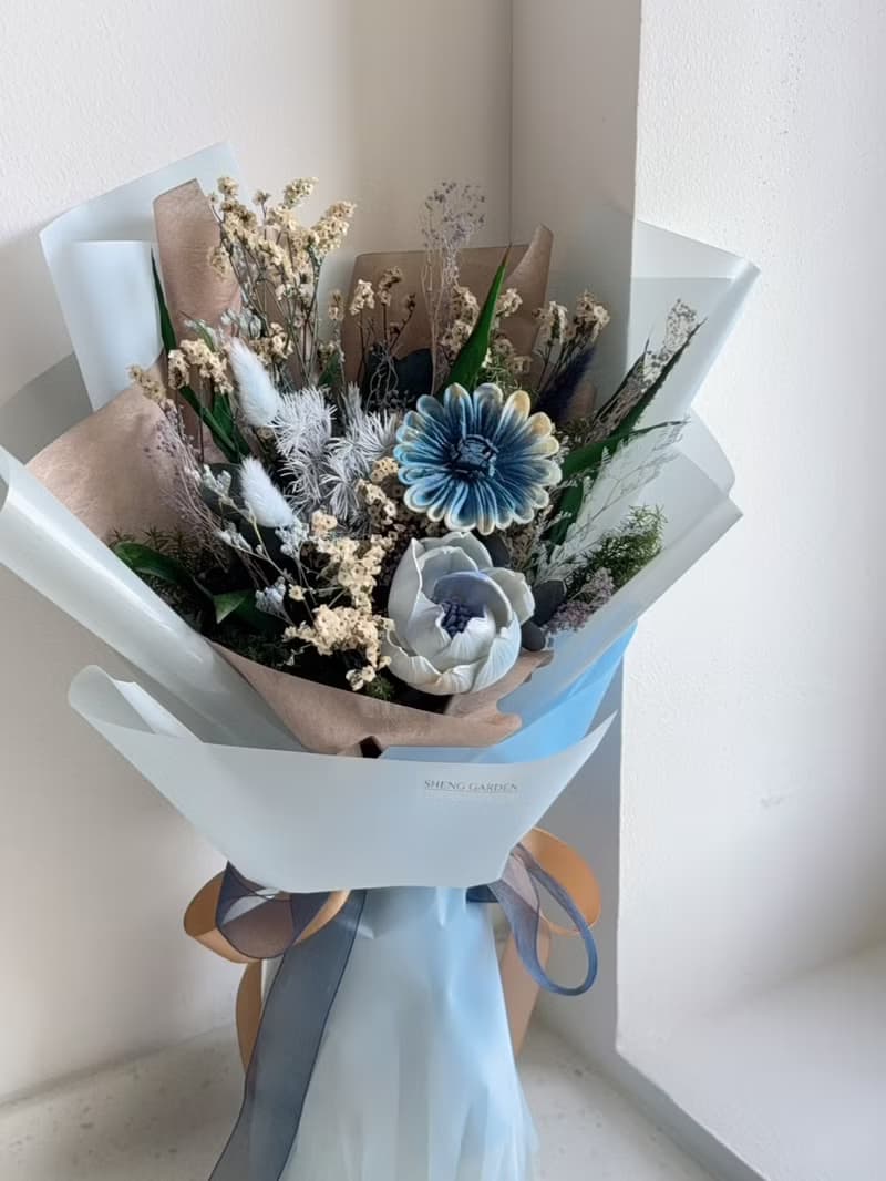 Sheng Garden盛世花苑【竹影藍語】永生花束
