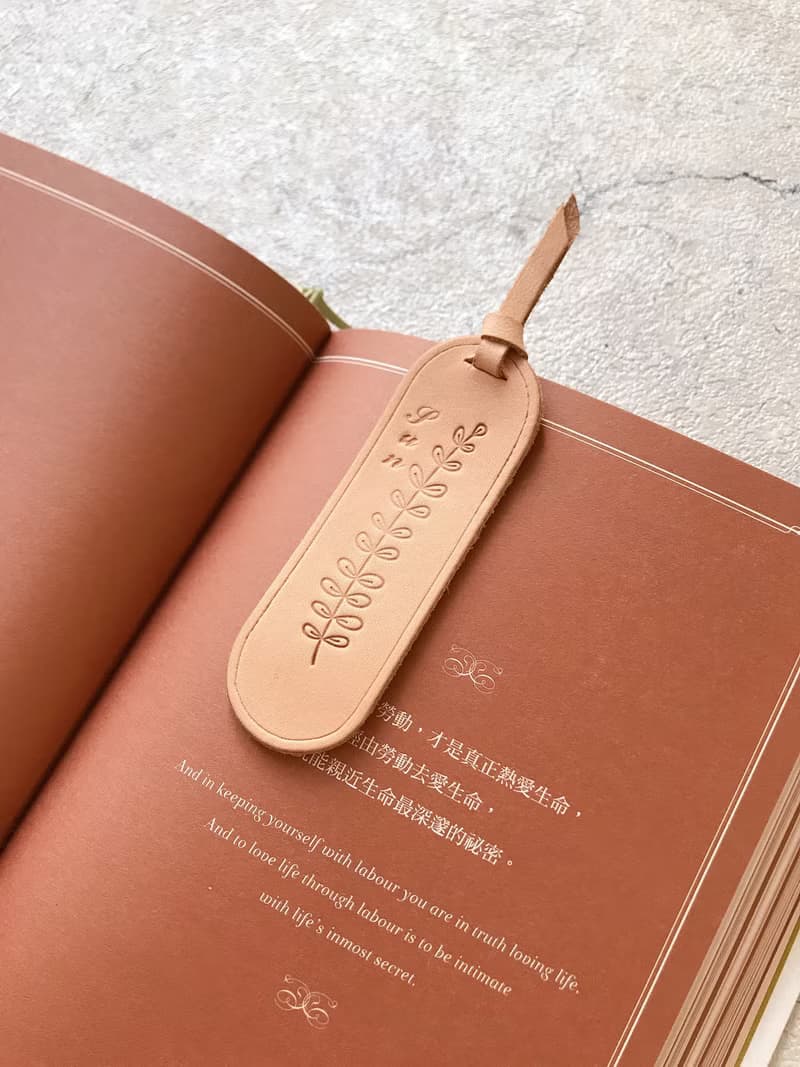 皮革書籤  銀杏葉 尤加利葉 畢業季 禮物 贈送烙印 情人節 送禮