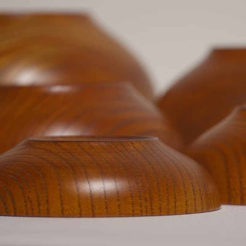 入れ子椀【生漆疊碗五入組】 附贈生漆保養乙次