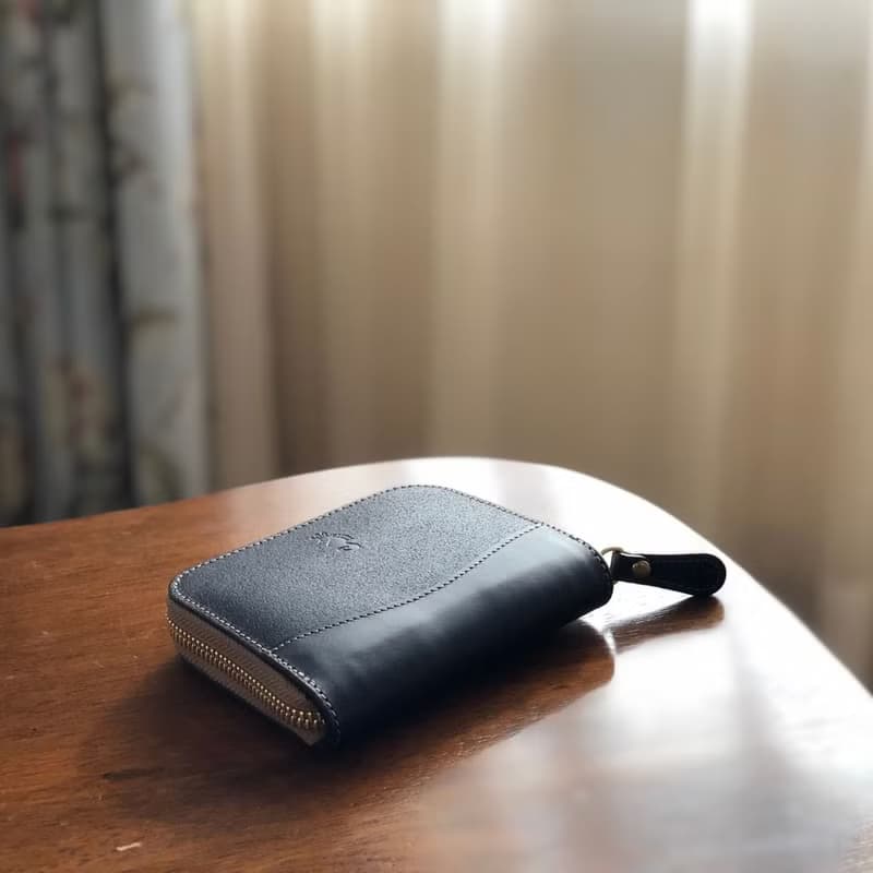 日本製【Takumicsタクミクス】拉鍊短夾 拉鍊銀包 義大利植鞣革