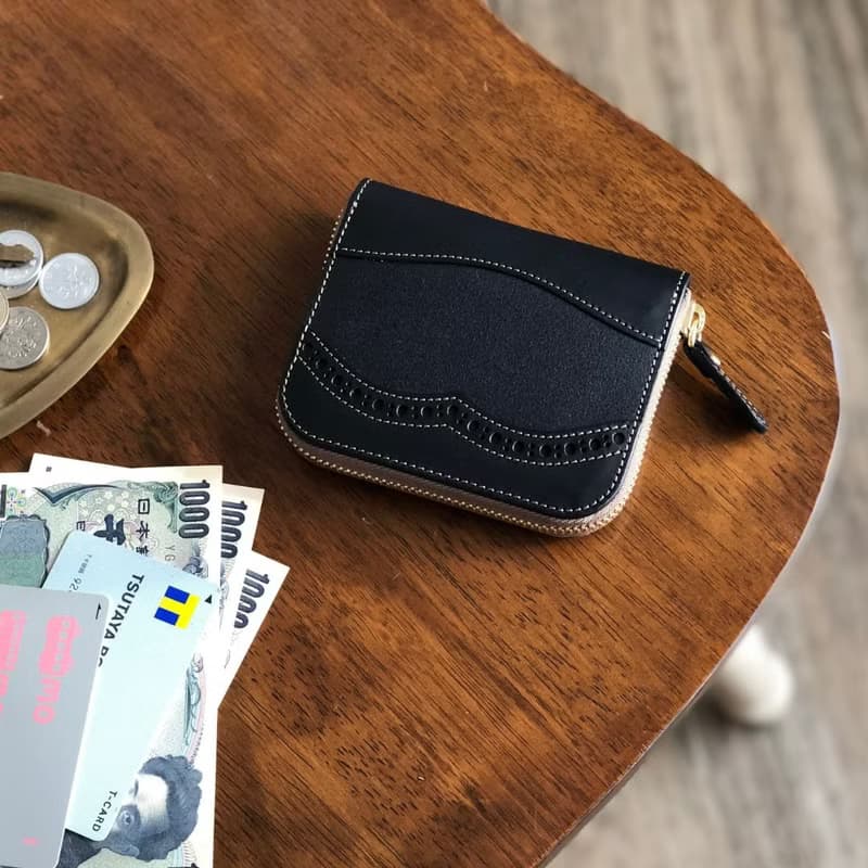 日本製【Takumicsタクミクス】拉鍊短夾 拉鍊銀包 義大利植鞣革