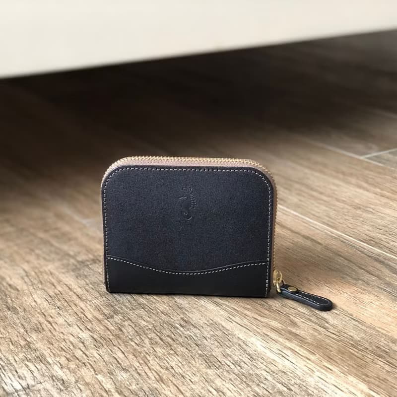 日本製【Takumicsタクミクス】拉鍊短夾 拉鍊銀包 義大利植鞣革