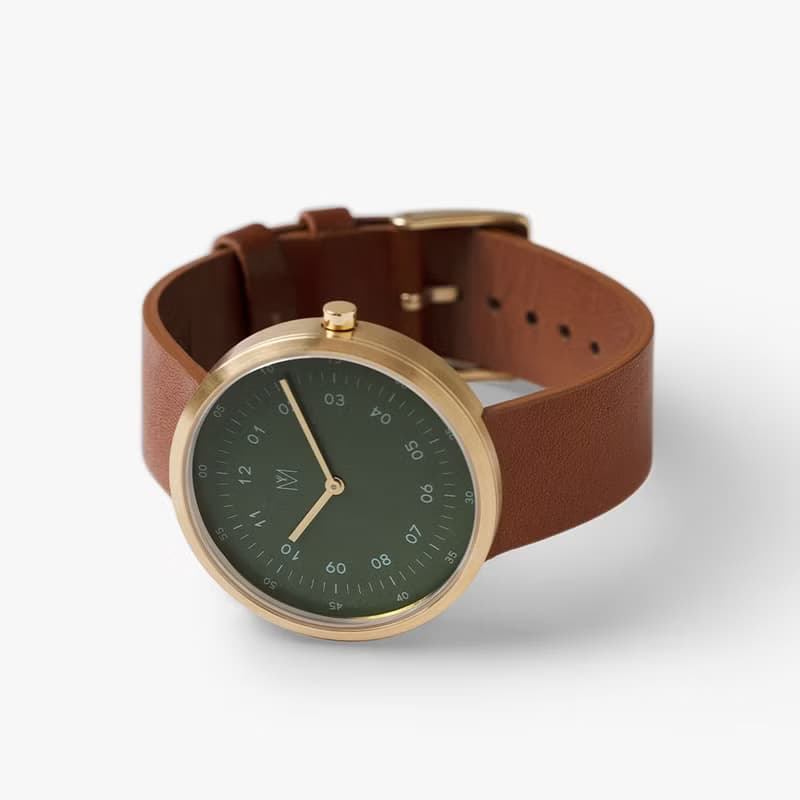 Dusty Olive 40mm 棕色意大利皮帶 瑞士機芯 藍寶石防花玻璃