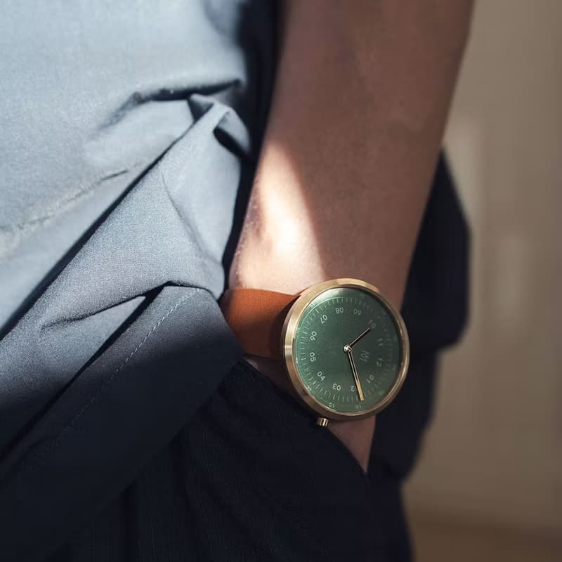 Dusty Olive 40mm 棕色意大利皮帶 瑞士機芯 藍寶石防花玻璃