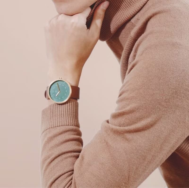 Dusty Olive 40mm 棕色意大利皮帶 瑞士機芯 藍寶石防花玻璃