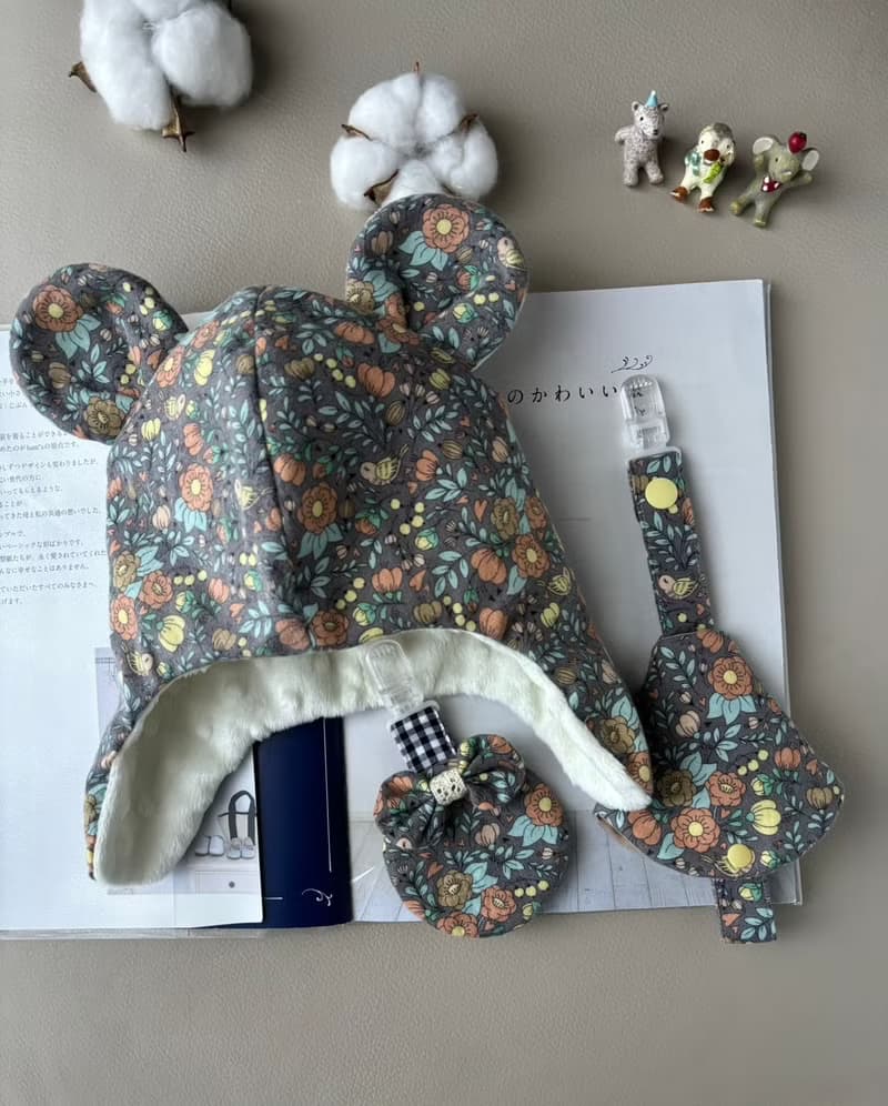 淺灰紫森林系微刷毛款  新生兒禮盒(贈禮盒)