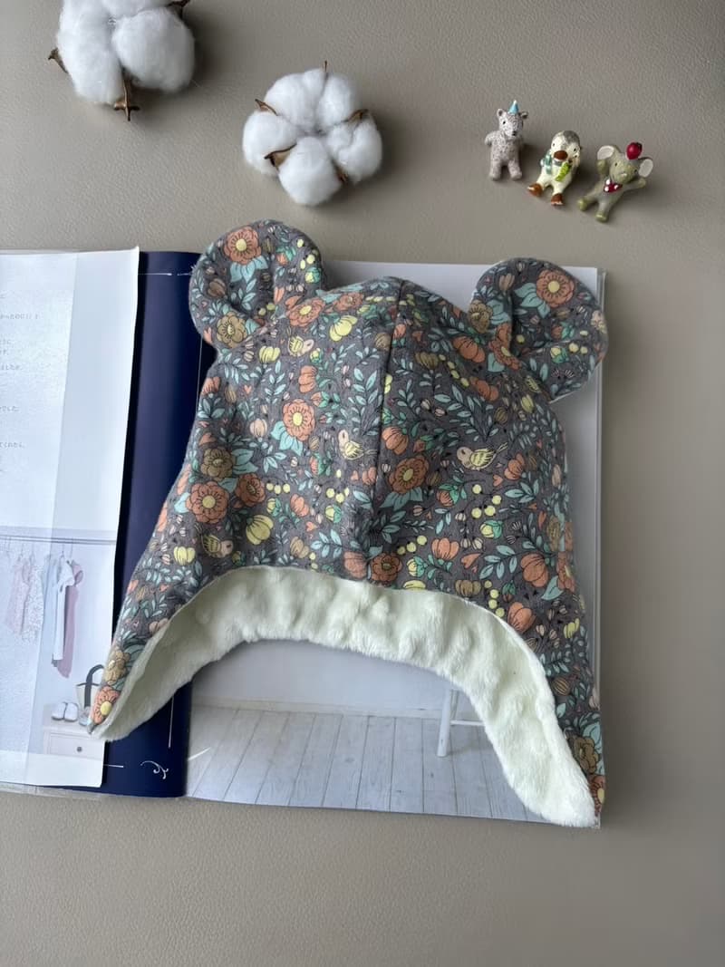 淺灰紫森林系微刷毛款  新生兒禮盒(贈禮盒)