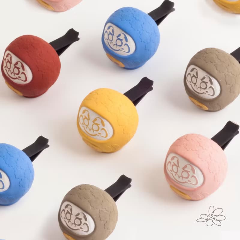 | woohuang | 水泥材質 | 超可愛 平安達摩車用擴香夾