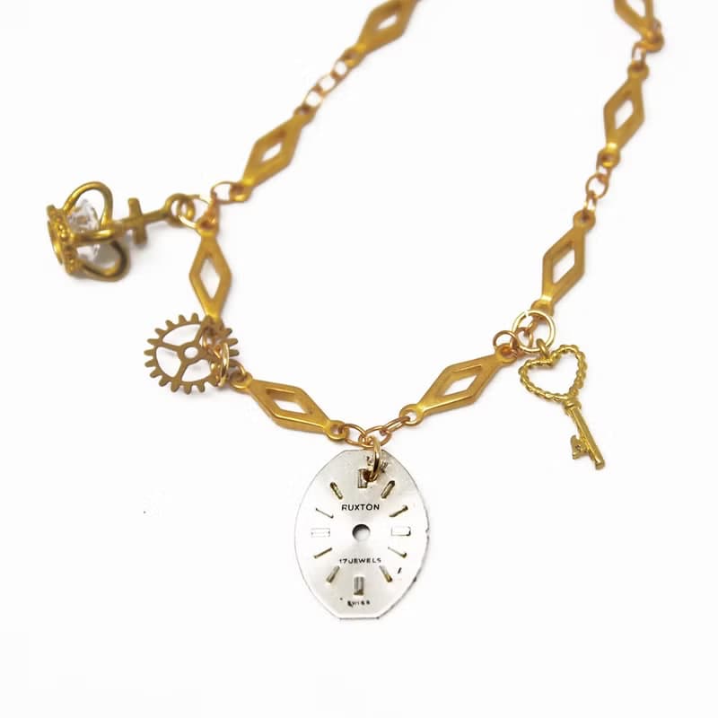 1950年代 鋯石齒輪dial 手鍊