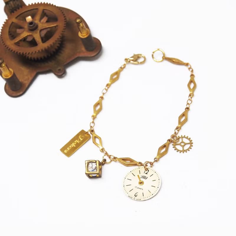 1950年代 鋯石齒輪dial 手鍊