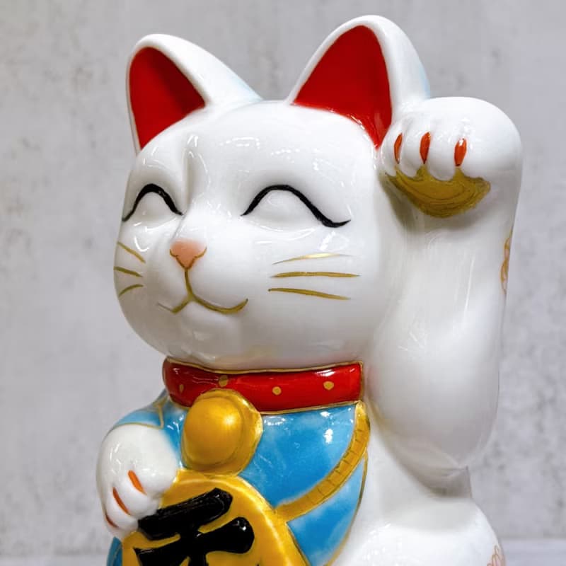 【富嶽靈貓】日本清水燒招財貓 | 仫繪 富士櫻貓大神
