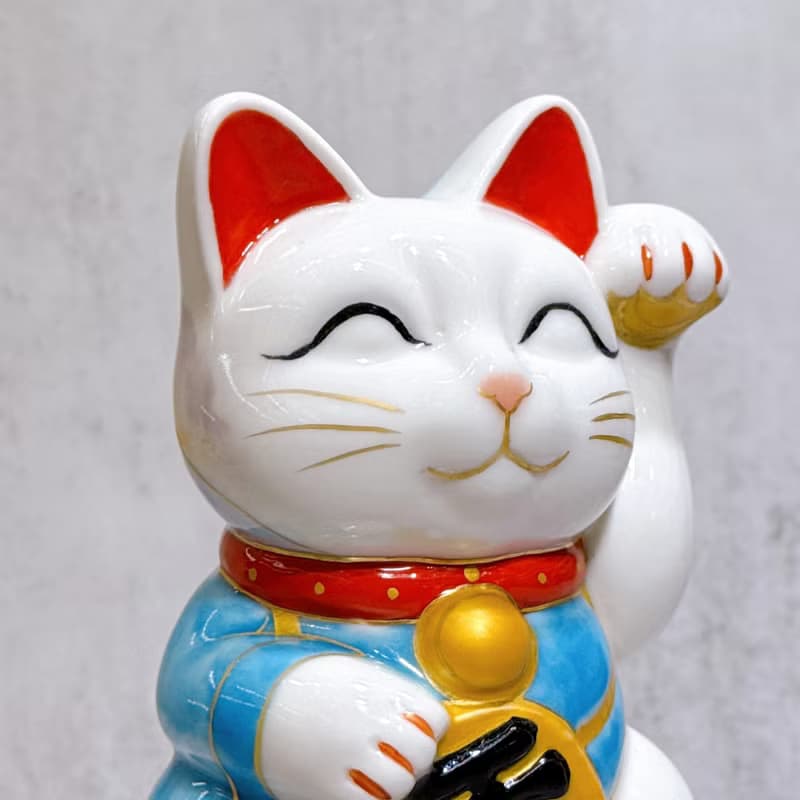 【富嶽靈貓】日本清水燒招財貓 | 仫繪 富士櫻貓大神