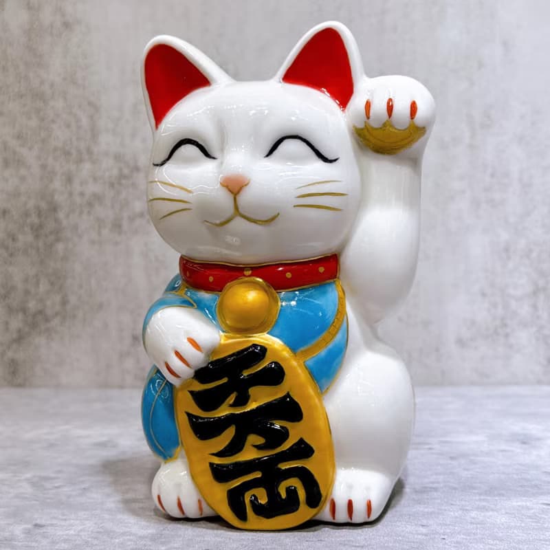 【富嶽靈貓】日本清水燒招財貓 | 仫繪 富士櫻貓大神