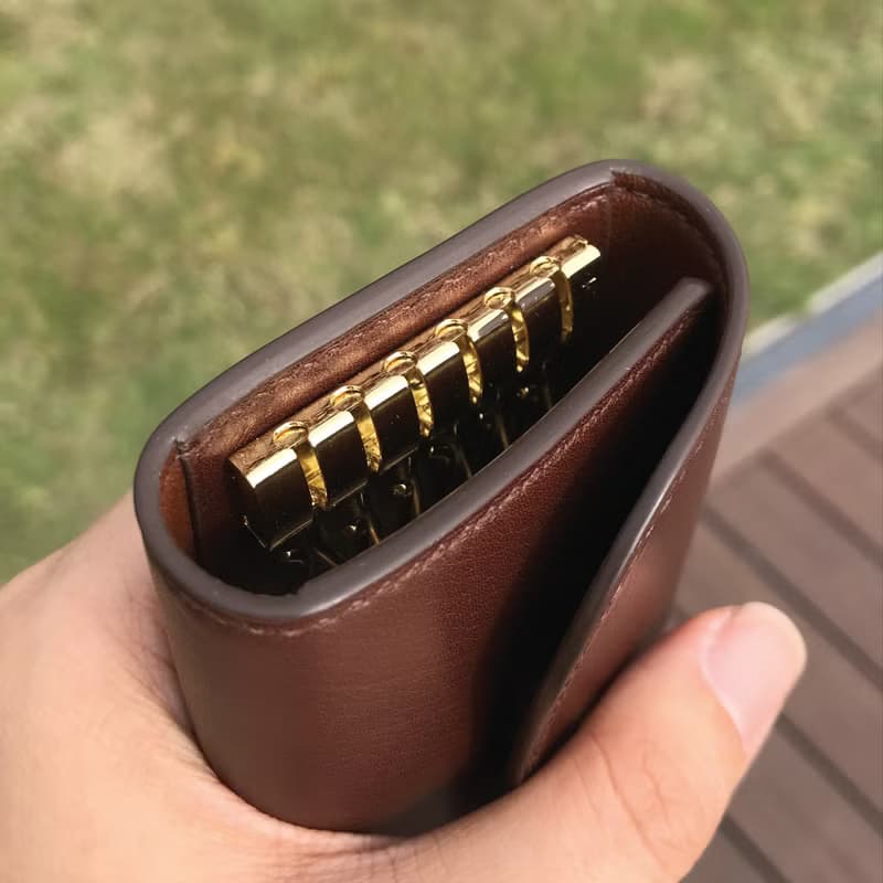 【鑰匙/鎖匙包】啡色小牛皮/真皮鑰匙套/瑞士高級五金