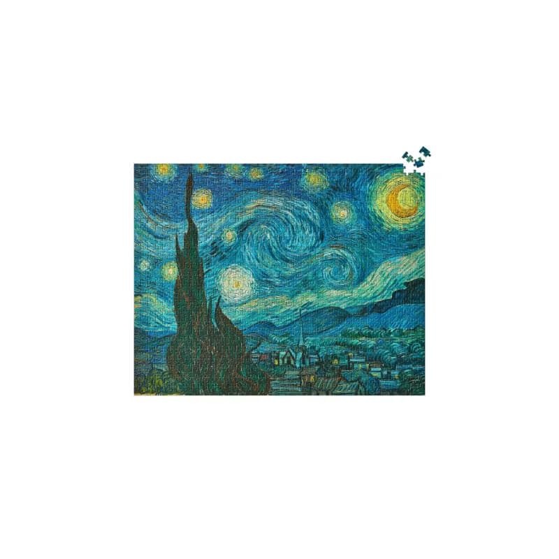 美國 MoMA 梵高星夜1000塊大型拼圖 世界名畫進口拼圖牆面裝飾