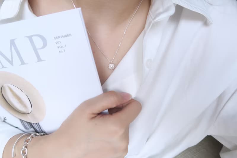 森林系 925純銀 迷你蕈舞 項鍊 鎖骨鍊 長鍊 免費送禮包裝