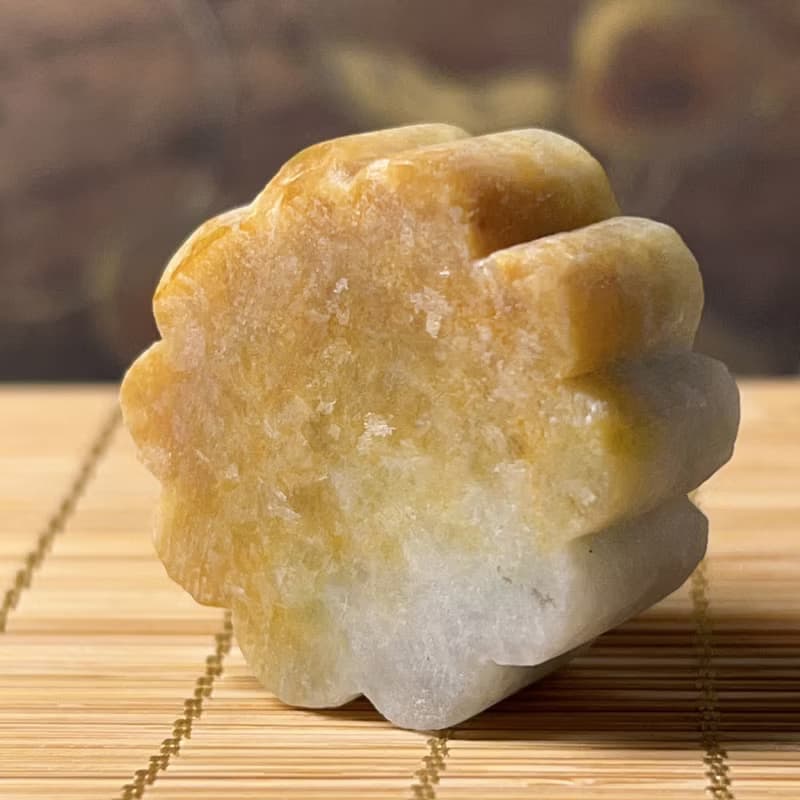 飄黃翡翡翠月餅擺飾擺件 | 天然緬甸玉A貨翡翠 | 送禮