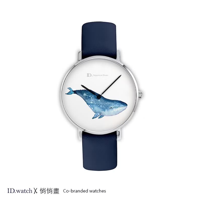 聯名款插畫手錶-星座鯨魚-天秤座_天蠍座_水瓶座_巨蠍座