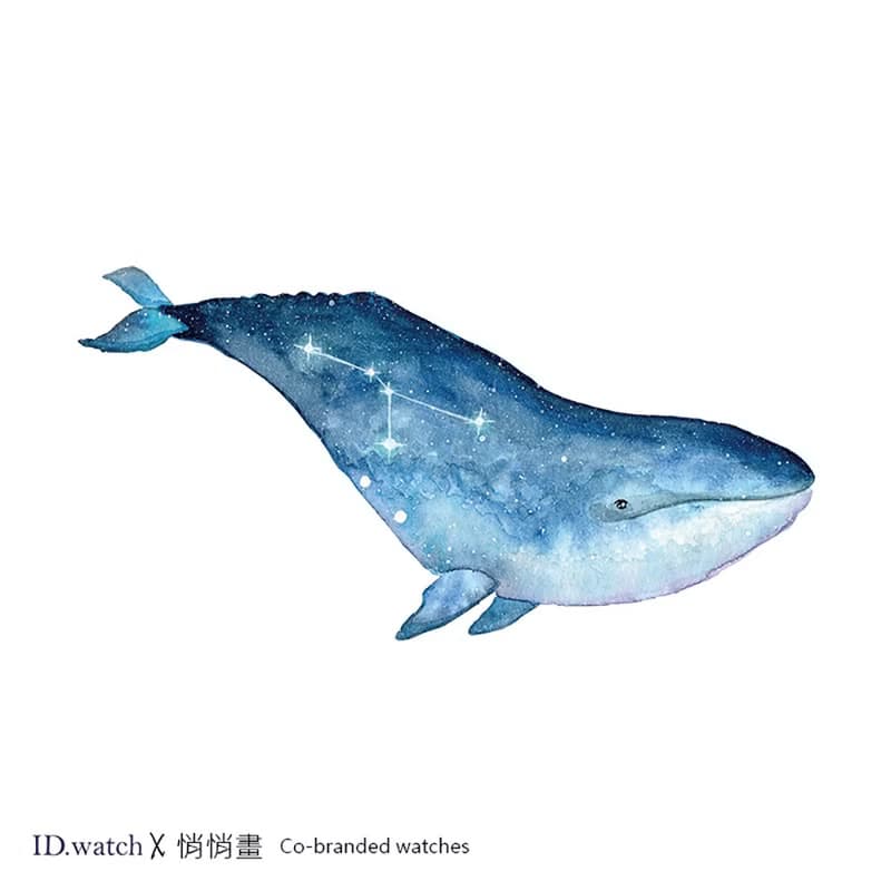 聯名款插畫手錶-星座鯨魚-天秤座_天蠍座_水瓶座_巨蠍座