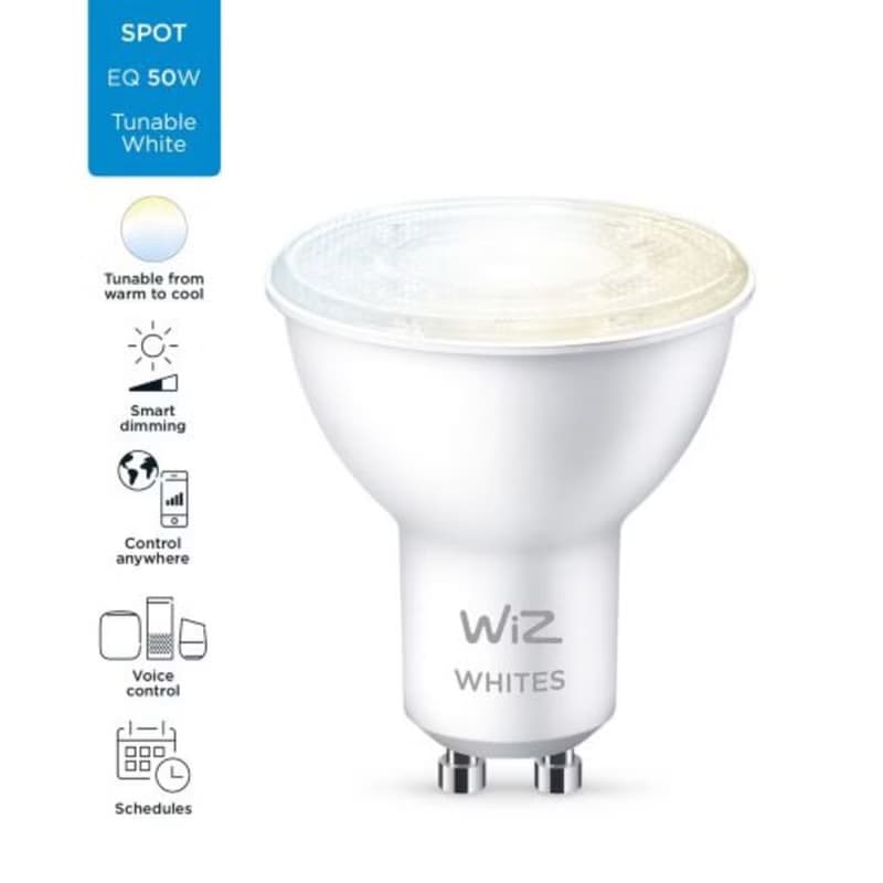 WiZ Wi-Fi黃白光 智能LED燈泡 – 4.7W / GU10