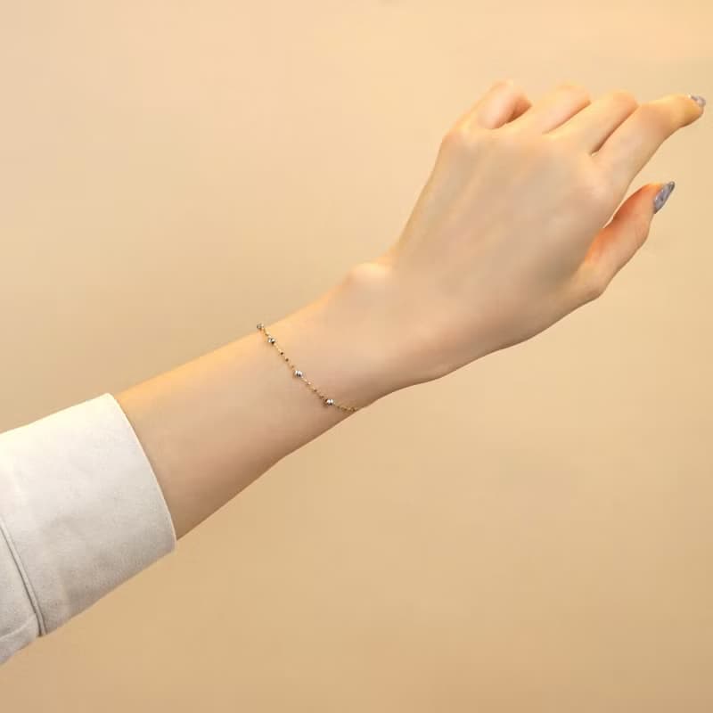 18K 白金/黃金閃耀手鍊