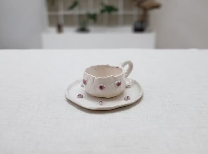 手作咖啡/茶杯、盤一組