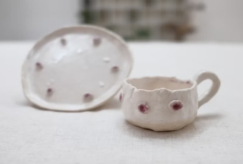 手作咖啡/茶杯、盤一組
