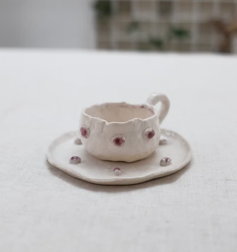 手作咖啡/茶杯、盤一組
