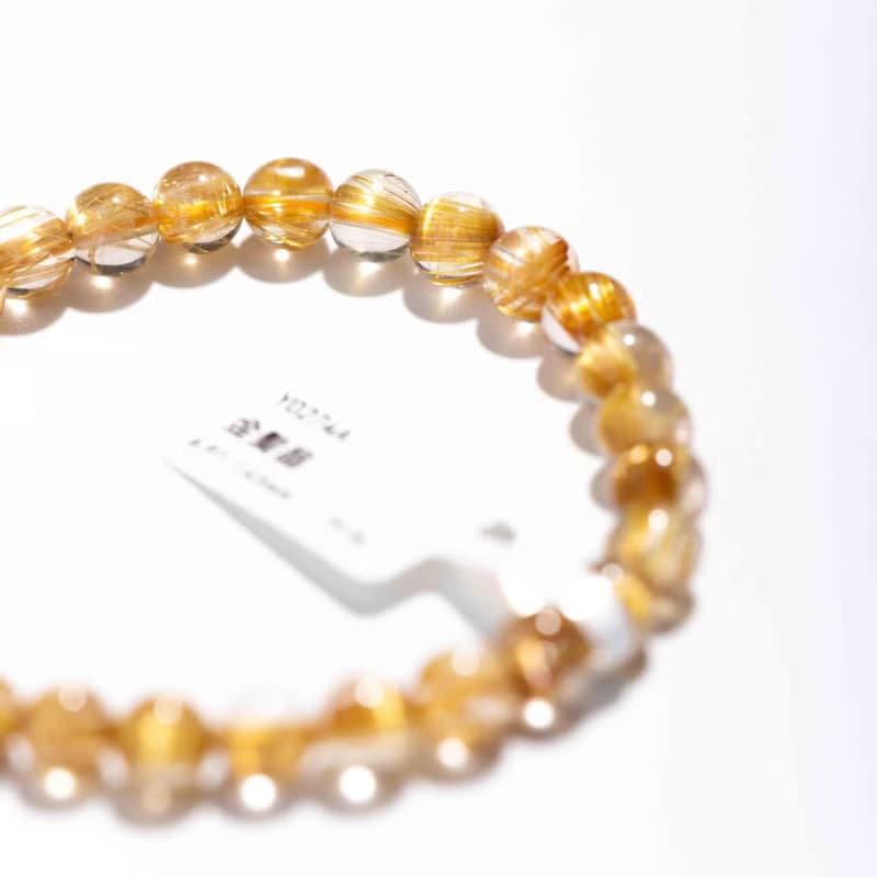 金鈦晶手鍊 | 金髮晶招財事業運 | 一物一圖 | 天然水晶手鏈